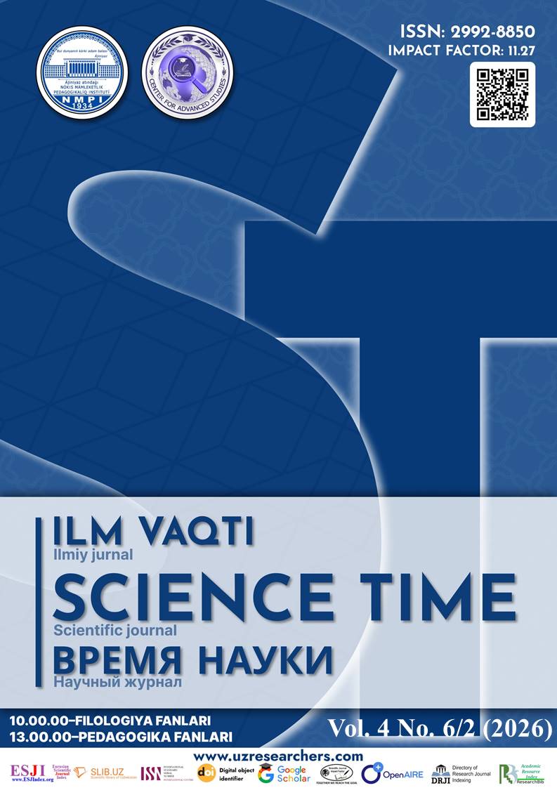 					View Vol. 4 No. 6/2 (2026): “ILM VAQTI” (SCIENCE TIME) jurnali
				